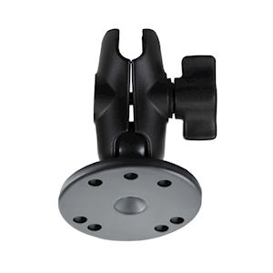 Ram Mount with Round Base & Short Double Socket Arm for 1" Ball
